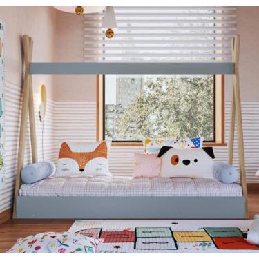 Imagem de Cama de Solteiro Infantil Cabana Com Colchão CCM004 Linha Infanto Comp