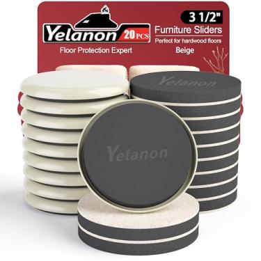 Imagem de Deslizadores de móveis, 20 peças - 3 1/2" deslizadores de móveis de feltro para tapete, almofadas de móveis pisos de madeira, deslizadores de móveis pesados, almofadas de móveis reutilizáveis, protetores de piso para carpete