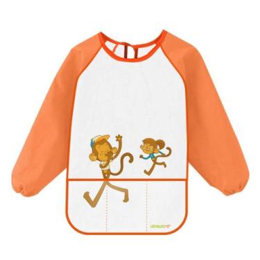 Imagem de Avental escolar com mangas e bolso material transparente - Leonora