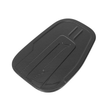 Imagem de Partuto Tampa de porta do tanque de combustível para Ford para Ranger 2023-2025 tampa de aba de enchimento de combustível tipo adesivo fibra de carbono preto ABS