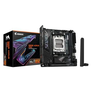 Imagem de GIGABYTE Placa-mãe B850I AORUS PRO - CPUs AMD Ryzen 9000 Series, 8+2+1 fases VRM, até 8400MHz DDR5 (OC), 1xPCIe 5.0 + 1xPCIe 4.0 M.2, 2.5LAN, WiFi 7, USB 3.2 Gen 2