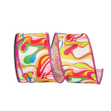 Imagem de Reliant Ribbon Fita de borda com fio Ink Mix Brights Deluxe, rosa choque