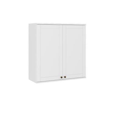 Imagem de Armário Aéreo Milla Mdf 2 Portas De Branco 80 Cm Carraro