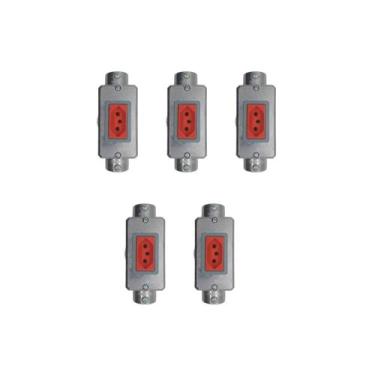 Imagem de 5 Kit Condulete 3/4 Placa 1 Posto e Mod Tomada Tramontina