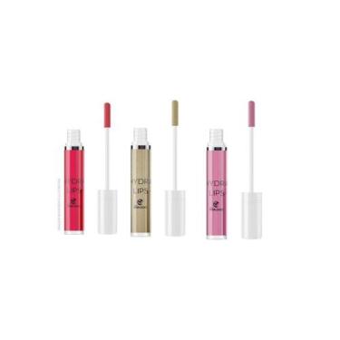 Imagem de Hydra Lips Gloss 3 Frascos 5,6Ml Ouro, Pink E Lip Tint - Botica Erva D