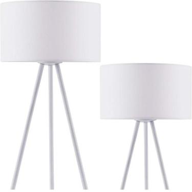 Imagem de Abajur Luminária Mesa 48 E 75Cm Tripé Altura Regulável Metal - GIMPO