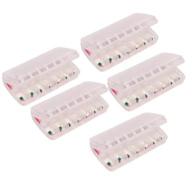 Imagem de Kit 5 Porta Comprimidos Noite e Dia Organizador Semanal de Medicamento