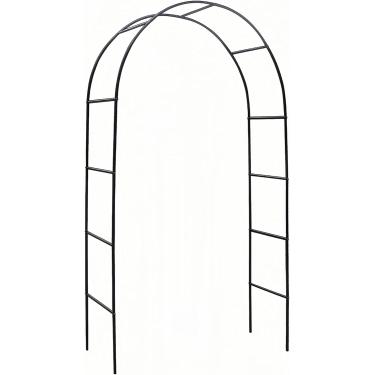 Imagem de ATR ART TO REAL Arco De Jardim, Treliça Para Jardim Flores Ao Ar Livre, Pérgula Aço Resistente Plantas Trepadeiras, Decoração Casamento, 239 Cm Altura X 149 Largura, Preto