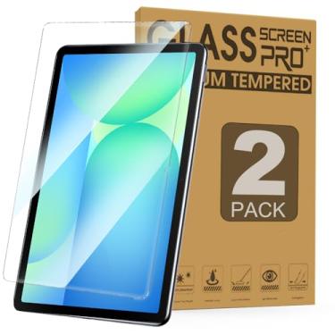 Imagem de Junfire [Pacote com 2 protetores de tela de vidro temperado antiluz azul para Samsung Galaxy Tab S10 FE Plus 33.3 cm 2025, dureza 9H/livre de bolhas/antirreflexo