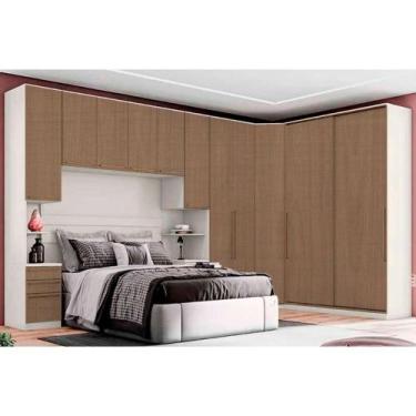 Imagem de Quarto Casal Modulado Seletto 6 Peças (1 Ponte + 1 Closet Canto + 1 G 