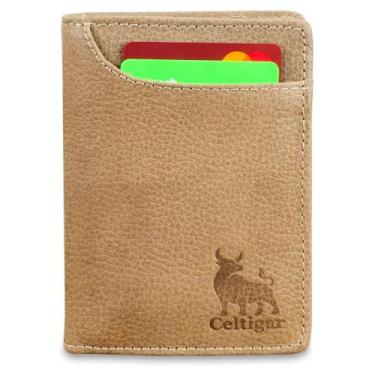 Imagem de Carteira De Couro Vertical Masculina RG CNH Bloqueio RFID - Celtigar, 