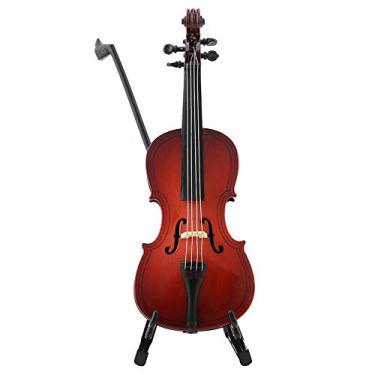 Imagem de Réplica de Violoncelo Em Miniatura de Madeira de 5,5 Polegadas Com Enfeites de Modelo de Instrumentos Musicais para Músicos e Colecionadores