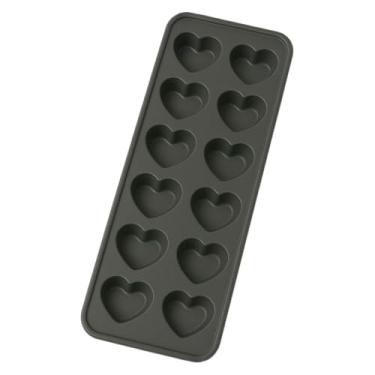 Imagem de Forma de Gelo em Silicone com 12 Cavidades Coração, 26,2 x 11,5 cm, Preto ou Cinza (1, Cinza)