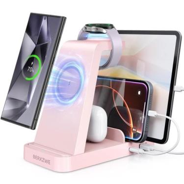 Imagem de Carregador Sem Fio BERXZWE 5 em 1 para Samsung Galaxy - Carregamento R