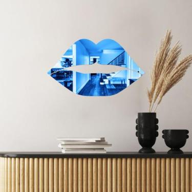 Imagem de Espelho Decorativo Beijo Azul - Inove Papéis de Parede