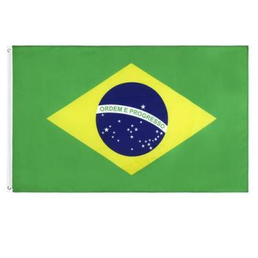 Imagem de Kit 10 Bandeira Oficial Do Brasil Bandeira 150x90Cm  - AUTERCO