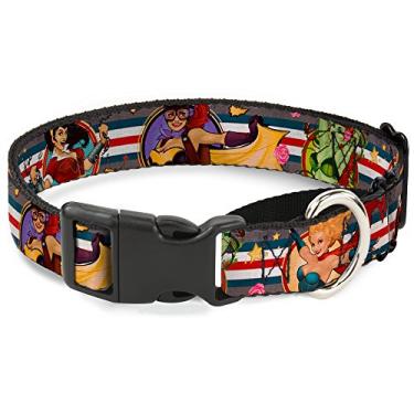 Imagem de Buckle-Down Coleira para cães Martingale DC Bombshell Pin Up Meninas 40 a 58 cm 3,8 cm de largura