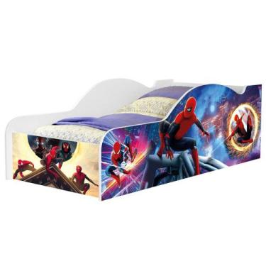 Imagem de Mini Cama Infantil 148x68cm Personagens Herói Aranha Z53 - Mpozenato, 