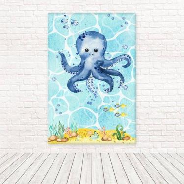 Imagem de Painel Retangular Tecido 3D Fundo Do Mar 1,50X2,20 Frt-5305