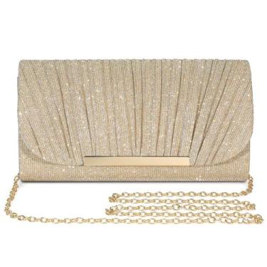 Imagem de Bolsa de noite Clutch Purses UBAYMAX para mulheres Wedding Gold