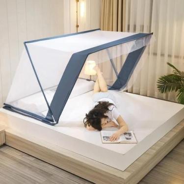 Imagem de Super Tela Mosquiteiro Cama Casal Dobrável Portátil E - Sweet Home