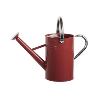 Imagem de Ioensy Regador de plantas para plantas internas e externas 5L Decoração Construção robusta Grande cabo de aço inoxidável Pulverizador fino, Vermelho