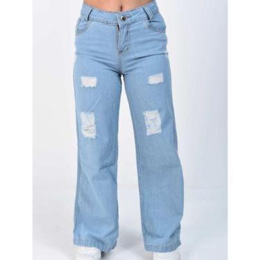 Imagem de Calça Feminina modinha jeans premium 10 ao 16 - NoBrand, Pantalona cla