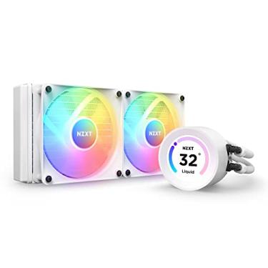 Imagem de NZXT Cooler líquido para CPU AIO Kraken Elite RGB 360-360 mm – Tela LCD de grande angular personalizável de 2,3 polegadas para GIFS, imagens, métricas de desempenho – Bomba de alto desempenho – 3 ventiladores principais F120 RGB – Branco