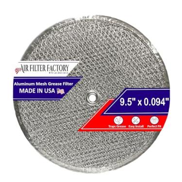 Imagem de Air Filter Factory 23,5 cm redondo x 9,5 cm com filtro de graxa de alumínio de 12 camadas com orifício central