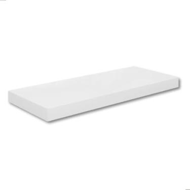 Imagem de Prateleira para Livros Parede MDF Branca 40 x 20 cm Suporte Invisível Resistente Suporta até 8kg Ideal para Sala Escritório Cozinha Quarto