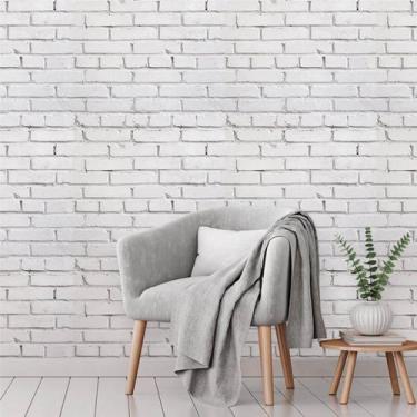 Imagem de Papel de Parede Vinil Autocolante Tijolinho Blank Ice - Geral