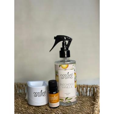 Imagem de Kit Home Spray Aromatizador Difusor Eletrico Essencia Concentrada 10ml (BRANCO, PATCHOULI VANILLA)