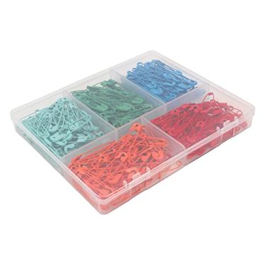 Imagem de Fio de Aço Premium e Resistência, Com Design de Fivela de Segurança, 5 Compartimentos Com Código de Cores, Armazenamento Conveniente, Aplicação Ampla, Meias de Colchas de Costura 1 Caixa (Laranja