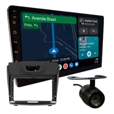 Imagem de Kit central multimidia roadstar 9 pol rs915br android carplay gm s10 2