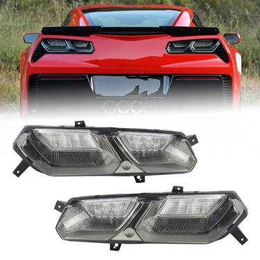 Imagem de KAMDKI Um par de luz traseira transparente adequado para Chevrolet Corvette C7 Upgrade Z06 Smoke Black 2014-2019 Lâmpadas de freio do lado esquerdo do motorista e do lado direito do passageiro