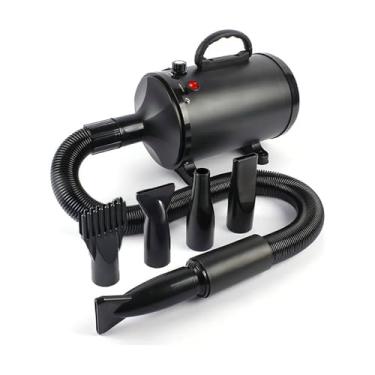 Imagem de FINYQBET Soprador Secador Para Pets - Secador Profissional 3800W com 4 Bicos, Ajuste Contínuo de Velocidade (50-120 m/s) e Temperatura (35-65°C), Ideal para Tosa de Cães, Gatos em Salões e Casa(Preto, 220V)