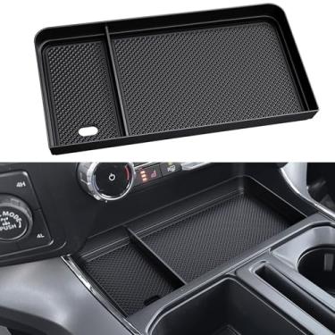 Imagem de Kaishengyuan Organizador de console central para 2021-2025 Ford F150 e 2022-2024 F150 Lightning XLT, bandeja de armazenamento oculta com orifício USB, adequado para acessórios organizadores de bolso