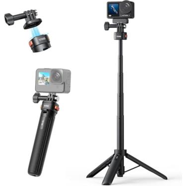 Imagem de VRIG tripé extensível de 52,8 cm para câmera GoPro, tripé magnético de liberação rápida para DJI OSMO Action 5Pro/4/3, GoPro Hero13 12 11 10 9, Insta 360 X5/x4/x3, Dia dos Pais para presentes