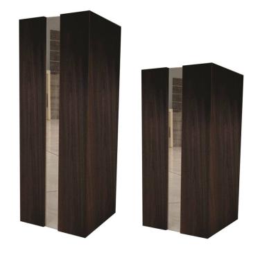 Imagem de Kit Cachepo Decorativo Vaso Para Plantas Em Mdf Com Espelho