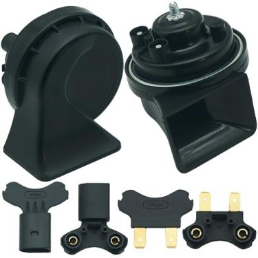 Imagem de NEOGET Buzinas de carro compatíveis com Mercedes Benz, multifunções 12V alto plug and play à prova d'água alto baixo kit de buzina de 2 tons (substituição para Benz)