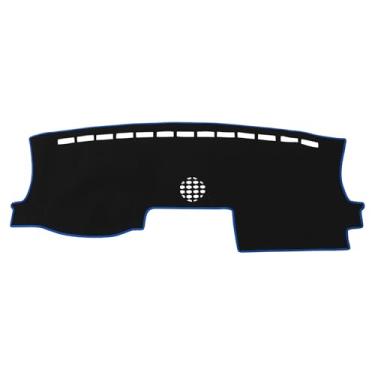 Imagem de VekAuto Capa de painel para Ford para Ranger XL XLT Lariat Raptor Truck 2024-2025 Tapete de cobertura de painel Tapete de cobertura de painel Tapete de poliéster preto azul