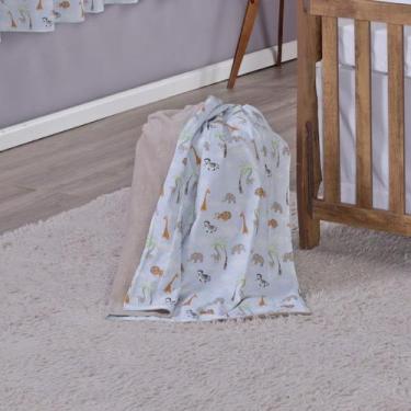 Imagem de Manta Baby Cobertor de Bebe Dupla Face Menino Menina 1,15 x 0,95 - Ame