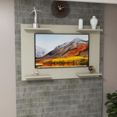 Imagem de Painel p/TV até 50 Pol Home Amanda em MDF Laqueado Moderno Cor:OffWhite