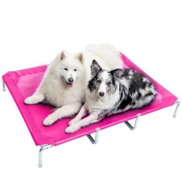 Imagem de Cama Suspensa Pet Cachorro Grande Portátil Resistente Lavável Reforçada 120x90x18cm Confortável Mec G Pet