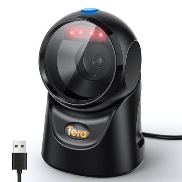 Imagem de Tera Scanner de código de barras omnidirecional: Desktop 1D 2D QR USB com fio ângulo ajustável Plug and Play Leitor de código de barras para POS Supermercado Loja de varejo Modelo de pagamento móvel