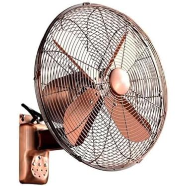 Imagem de Ventilador De Parede De 16 Polegadas Com Lâminas De Metal Puxar Corda Controle Remoto Ventilador Elétrico De Suprimento De Ar De Grande Angular Ventilador Elétrico De Resfri, Bronze, 16 in