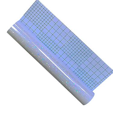 Imagem de Bleidruck 12" X 20 Pés Holográfico Transparente Vidro Quebrado Vinil Adesivo Papel Autoadesivo Impermeável Sobreposição Filme Laminado