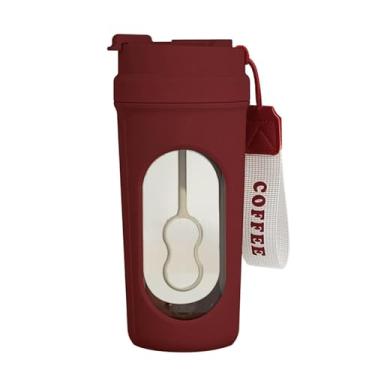 Imagem de Ioensy Garrafa agitadora elétrica portátil à prova de vazamentos, recarregável, copo agitador, liquidificador para café, misturas de proteína, academia e, Vermelho