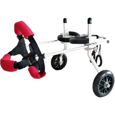Imagem de Cadeira De Rodas Para Cães Com Perna Traseira Carrinho De Cadeira De Rodas Para Cães Fracos Vermelho Ajustável Andador Assistido Por Animais De Estimação Com, One Color, Size XS widen