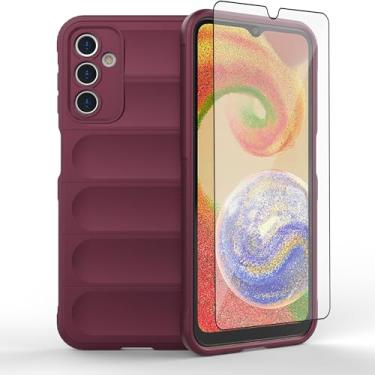 Imagem de Asuwish Capa de celular para Samsung Galaxy A14/M14 5G com protetor de tela de vidro temperado e TPU macio, fina, à prova de choque, capa protetora de silicone acessórios A 14 4G 14A 14M G5 feminino